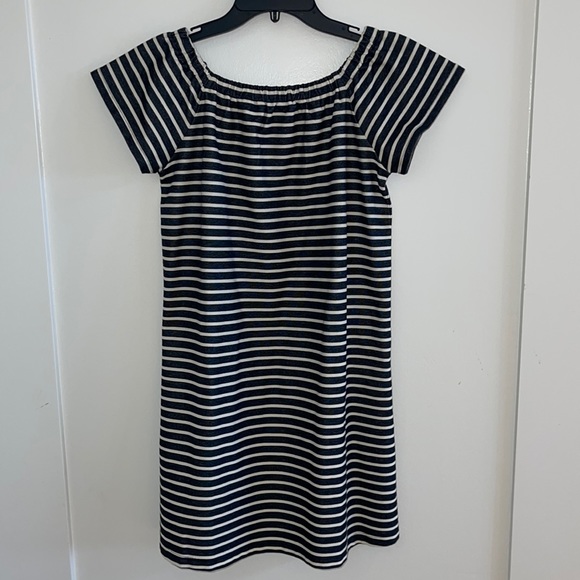 Madewell Stripe Navy Dress - Picture 1 of 6